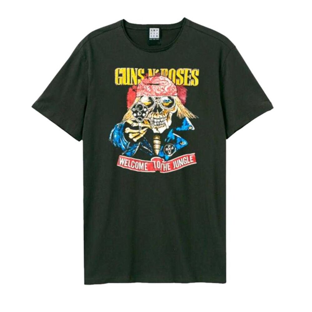 Guns N Roses Unisex Adult Welcome To The Jungle T-Shirt / Gray
